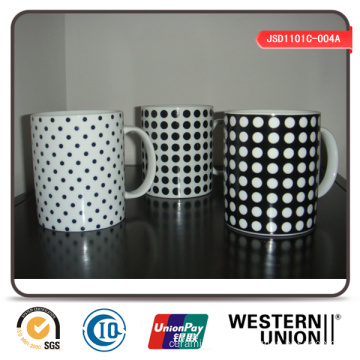 Check Design Porcelain Mug for Promotion